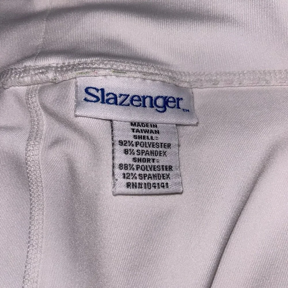 Slazenger White & Pink Geometric Golf Pocketed Sporty Skort Skirt Size Medium